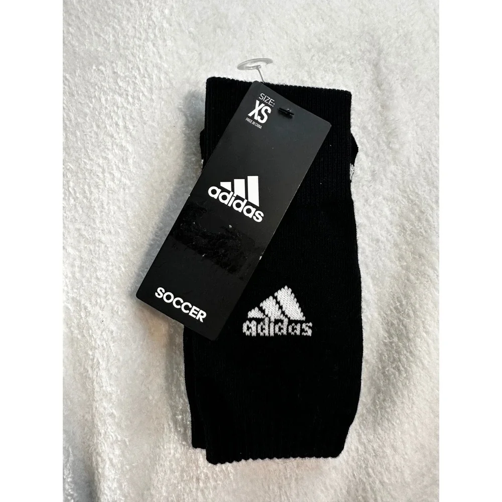 Adidas Soccer OTC Socks Black White Badge of Sport Stripe CM4728A XS New - Picture 1 of 3